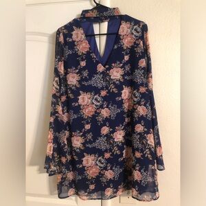 Long sleeve floral dress